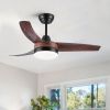 42 in.Modern Farmhouse Ceiling Fan with Light and Remote Control