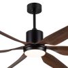 66 in. Integrated LED Farmhouse  Smart Ceiling Fan with Distressed Wood Blades