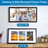 2Pcs Picture Frame 3 Opening Collage Frame 3 5x7IN Photo Black Picture Frame Desktop Wall Mounted Display Frame For Home Decoration