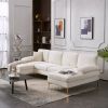 U-Shaped 4-Seat Indoor Modular Sofa Creamy-White