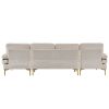 U-Shaped 4-Seat Indoor Modular Sofa Creamy-White