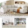 U_Style Sectional Modular Sofa with 2 Tossing cushions and Solid Frame for Living Room