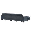 U_Style Modern Large L-Shape Feather Filled Sectional Sofa, Convertible Sofa Couch with Reversible Chaise for Living Room