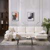 U-Shaped 4-Seat Indoor Modular Sofa Creamy-White