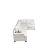 U_Style Sectional Modular Sofa with 2 Tossing cushions and Solid Frame for Living Room