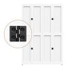 Bi-Folding Sliding Barn Door Hardware Track Kit, Black Roller Kit for Doors, J Shape(No Door) (4 Doors-4 FT-J Shape)