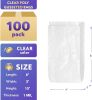 Pack of 100 Clear Gusseted Poly Bags 6 x 3 x 15 Clear Polyethylene Bags 6x3x15 Expandable Side Gusset Bags Thickness 1 Mil for Food Service Industrial