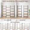 Large Triple Wide Floor Standing Bookcase Display Shelf with Metal Frame