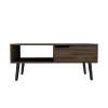 DEPOT E-SHOP Kobe Coffee Table, One Open Shelf, One Drawer, Dark Walnut