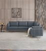 L-Shaped Corner Sectional Technical leather Sofa-Dark Grey;  92.5*92.5''