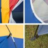 Outdoor 8 Person Camping Tent Easy Set Up Party Large Tent for Traveling Hiking With Portable Bag;  Blue