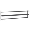 Towel Rack Black 37.4"x9.8"x8.7" Iron