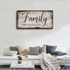 Family Canvas Wall Art for Living Room,Family is The Greatest Gift Word Painting,Family Wall Decor,Farmhouse Wall Decor Retro Artwork Canvas Prints Fr