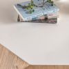 38"Three-dimensional Embossed Pattern Design American Retro Style Coffee Table,White Tabletop