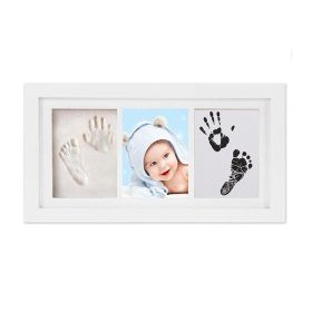 Baby Hand and Footprint Kit, Baby Footprint Kit, Newborn Keepsake Frame (Color: White Clay)