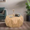 38.58"Three-dimensional Embossed Pattern Design American Retro Style Coffee Table