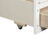 Captain's Bed Twin Daybed with Trundle Bed and Storage Drawers, White