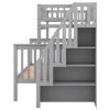 Twin over Full Stairway Bunk Bed with Storage