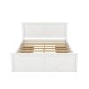 Queen Size Wooden Platform Bed with Four Storage Drawers and Support Legs