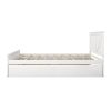 Queen Size Wooden Platform Bed with Four Storage Drawers and Support Legs