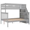 Twin over Full Stairway Bunk Bed with Storage