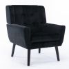 Modern Soft Velvet Material Ergonomics Accent Chair Living Room Chair Bedroom Chair Home Chair With Black Legs For Indoor Home