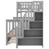 Twin over Full Bunk Bed with Trundle and Staircase