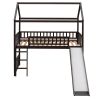 Twin Loft Bed with Slide;  House Bed with Slide