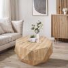 38.58"Three-dimensional Embossed Pattern Design American Retro Style Coffee Table