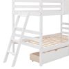 Twin over Twin Bunk Bed with 2 Drawers;  1 Storage Box;  1 Shelf;  Window and Roof