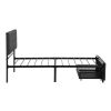 Twin Size Storage Bed Metal Platform Bed with a Big Drawer