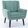 Modern Soft Velvet Material Ergonomics Accent Chair Living Room Chair Bedroom Chair Home Chair With Black Legs For Indoor Home