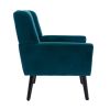 Modern Soft Velvet Material Ergonomics Accent Chair Living Room Chair Bedroom Chair Home Chair With Black Legs For Indoor Home