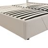 Queen size Upholstered Platform bed with a Hydraulic Storage System