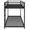 Twin over Twin Metal Bunk Bed;  Low Bunk Bed with Ladder