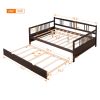 Full Size Daybed Wood Bed with Twin Size Trundle