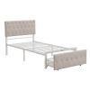 Twin Size Storage Bed Metal Platform Bed with a Big Drawer